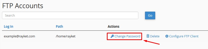 ایجاد اکانت FTP در هاست cPanel