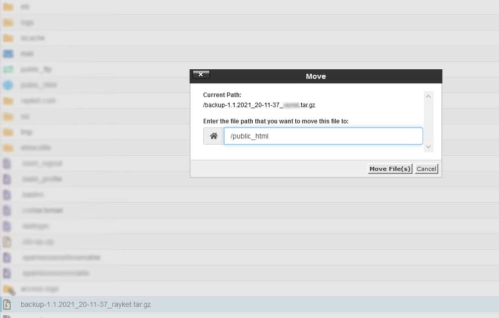 دریافت لینک فول بکاپ در هاست cPanel