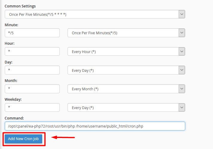 آموزش ایجاد کرون جاب در هاست cPanel