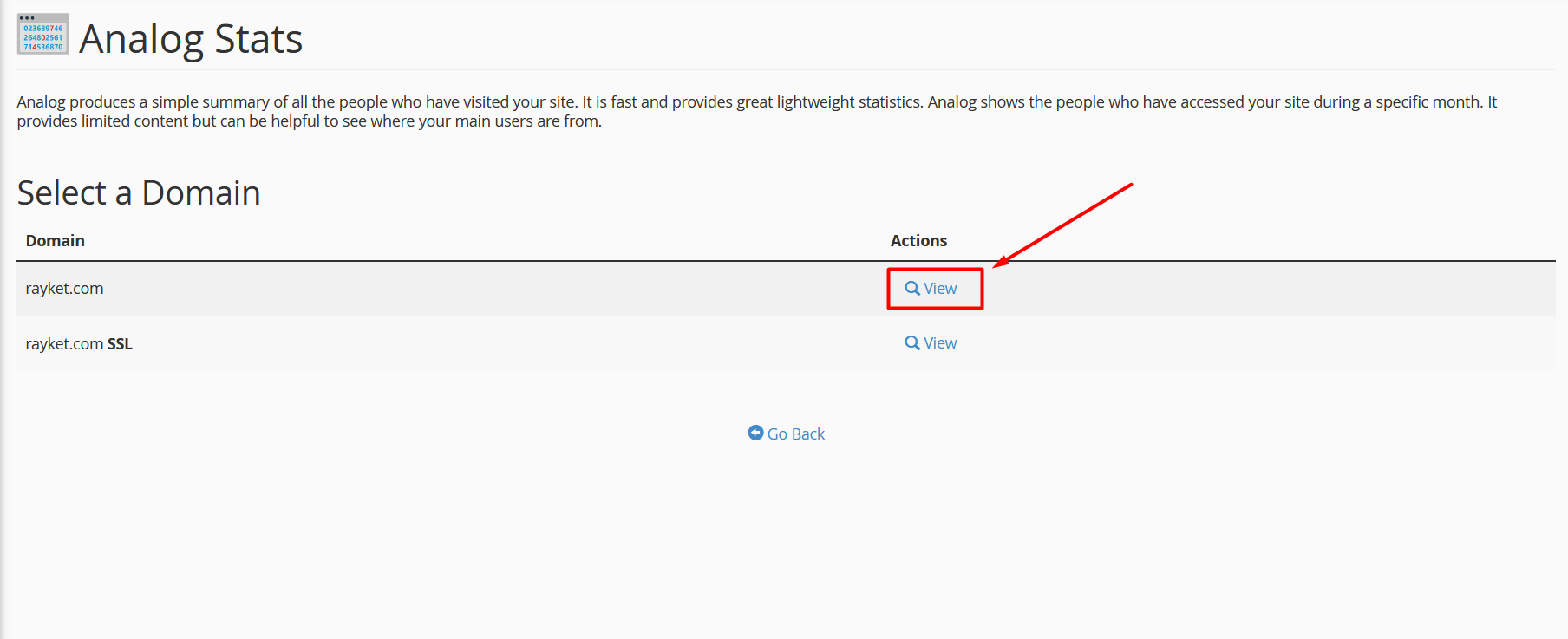 مشاهده آمار سایت در cPanel