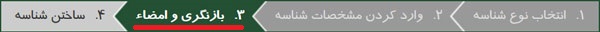 مرحله بازنگری و امضا در هنگام ساخت شناسه در ایرنیک