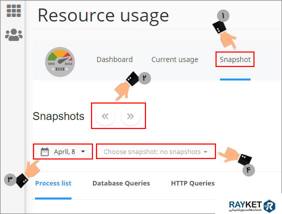 بررسی میزان مصرف منابع سایت در سیپنل
